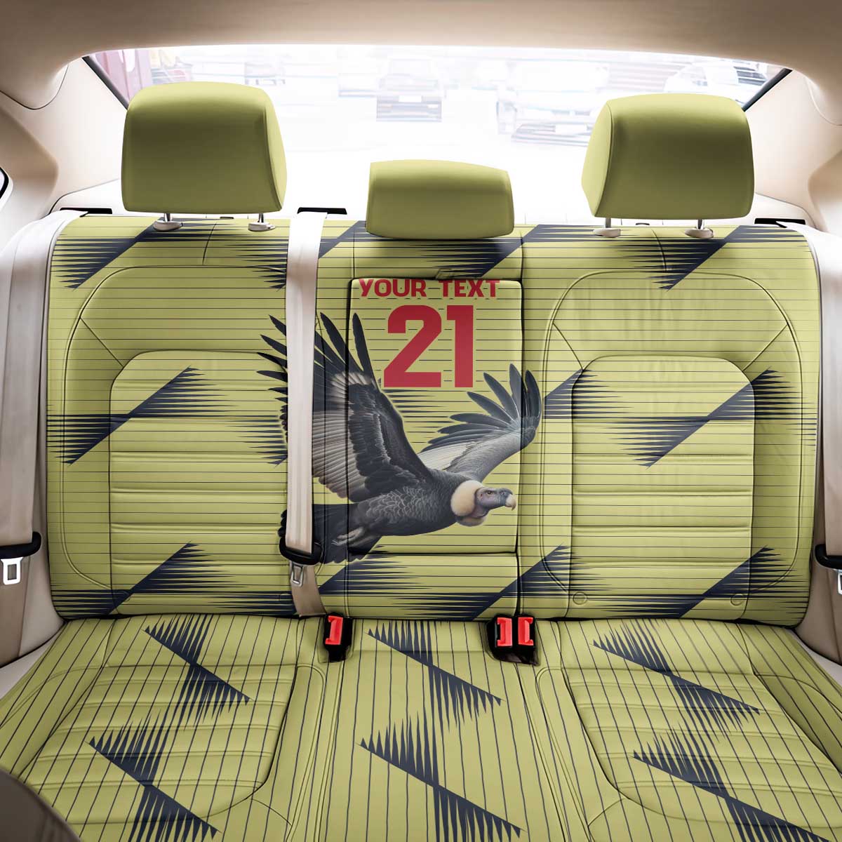 Colombia Football Custom Back Car Seat Cover Los Cafeteros Andean Condor