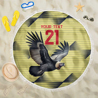 Colombia Football Custom Beach Blanket Los Cafeteros Andean Condor LT9