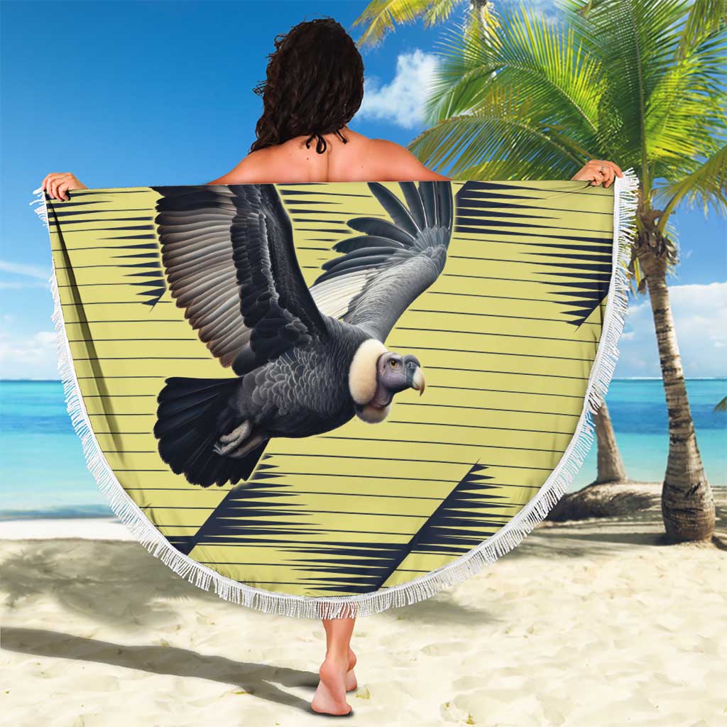 Colombia Football Custom Beach Blanket Los Cafeteros Andean Condor