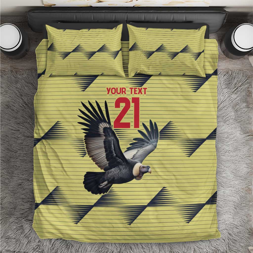 Colombia Football Custom Bedding Set Los Cafeteros Andean Condor LT9