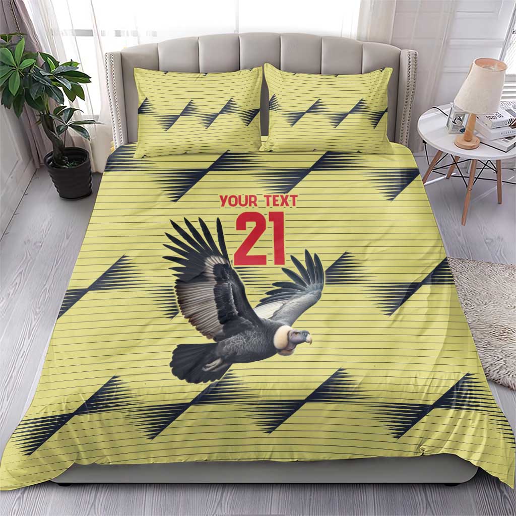Colombia Football Custom Bedding Set Los Cafeteros Andean Condor LT9