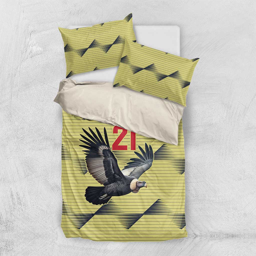 Colombia Football Custom Bedding Set Los Cafeteros Andean Condor LT9