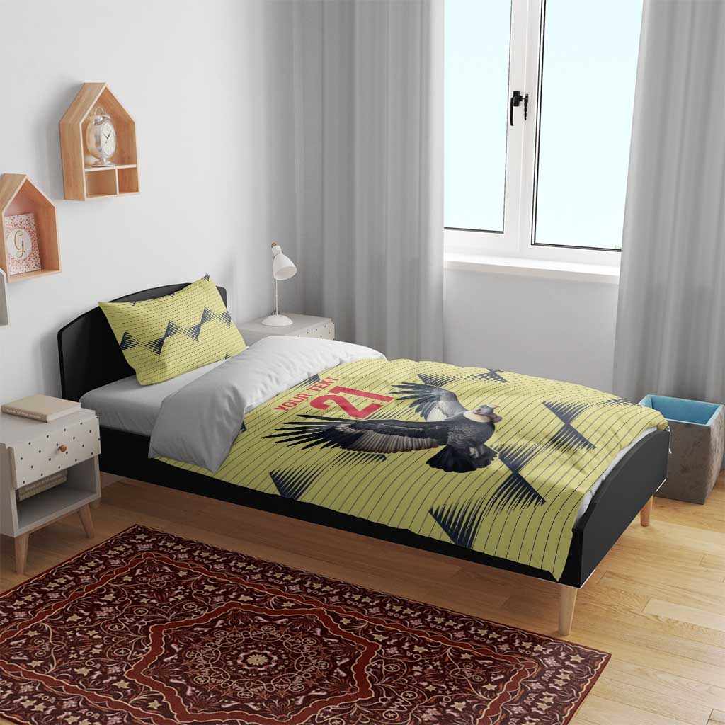 Colombia Football Custom Bedding Set Los Cafeteros Andean Condor LT9