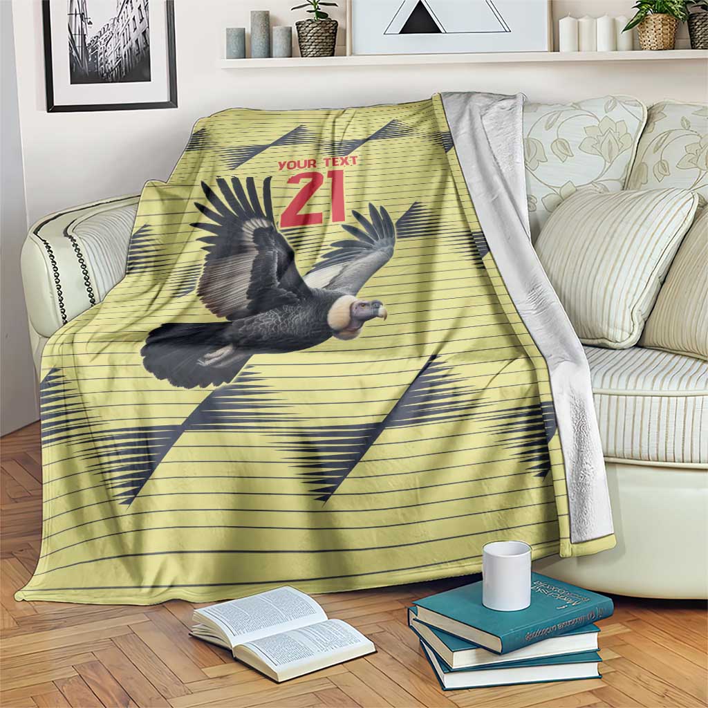 Colombia Football Custom Blanket Los Cafeteros Andean Condor LT9