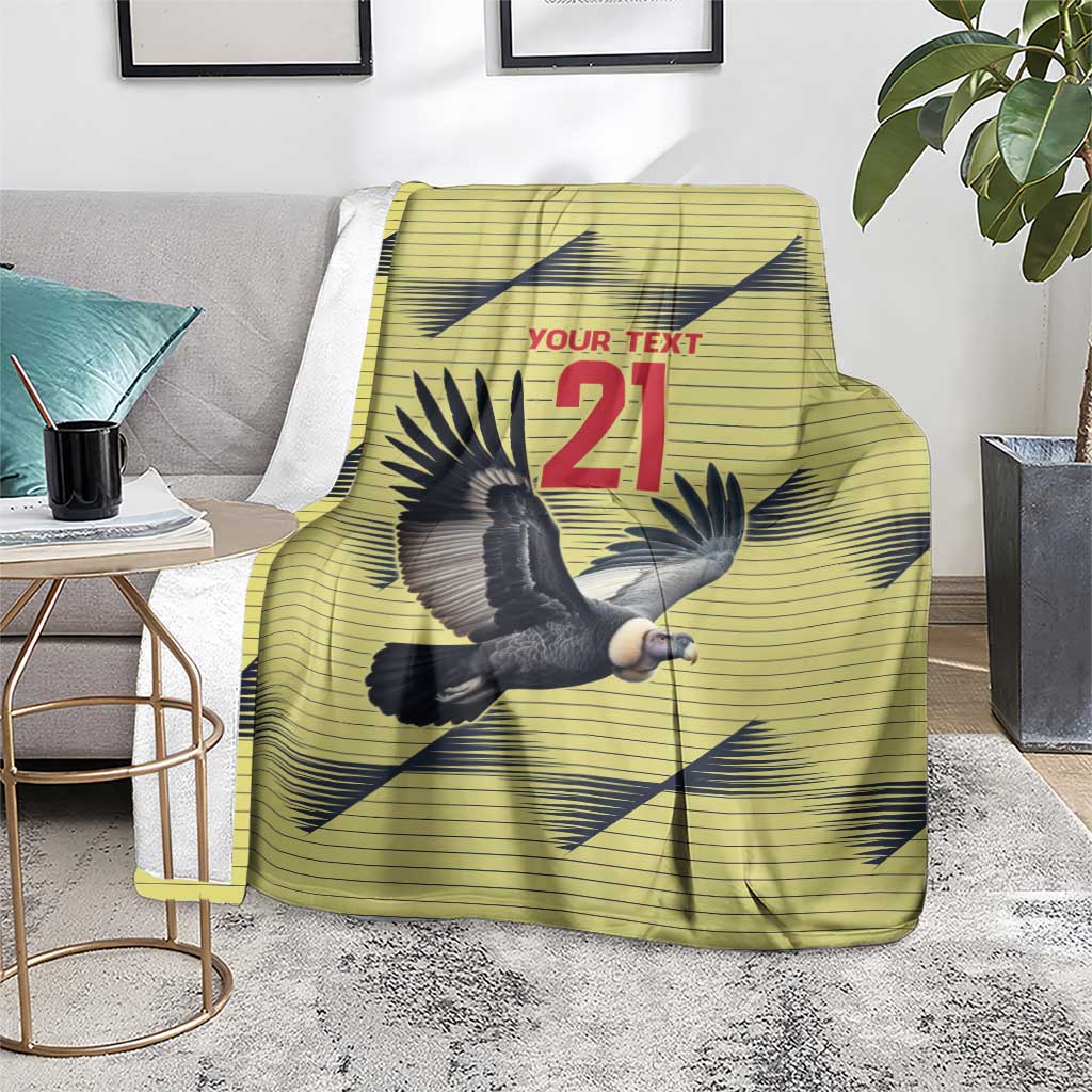 Colombia Football Custom Blanket Los Cafeteros Andean Condor