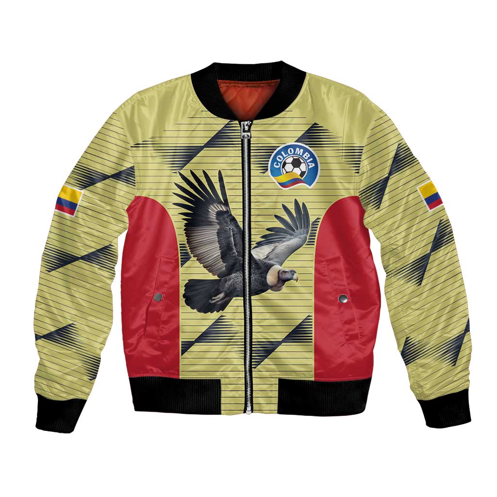 Colombia Football Custom Bomber Jacket Los Cafeteros Andean Condor