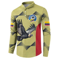 Colombia Football Custom Button Sweatshirt Los Cafeteros Andean Condor