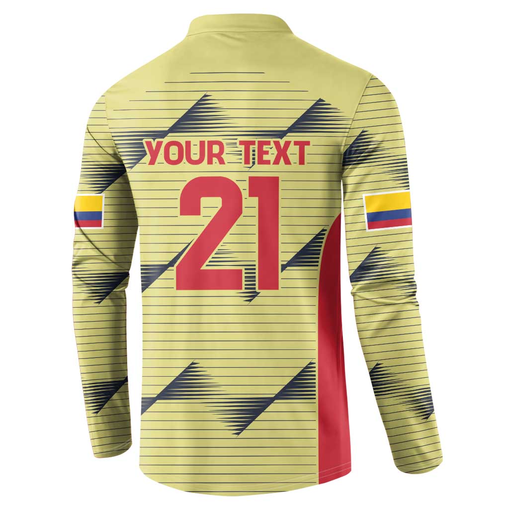 Colombia Football Custom Button Sweatshirt Los Cafeteros Andean Condor