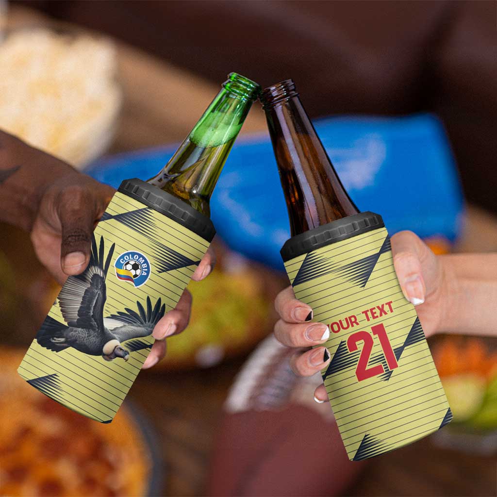 Colombia Football Custom 4 in 1 Can Cooler Tumbler Los Cafeteros Andean Condor