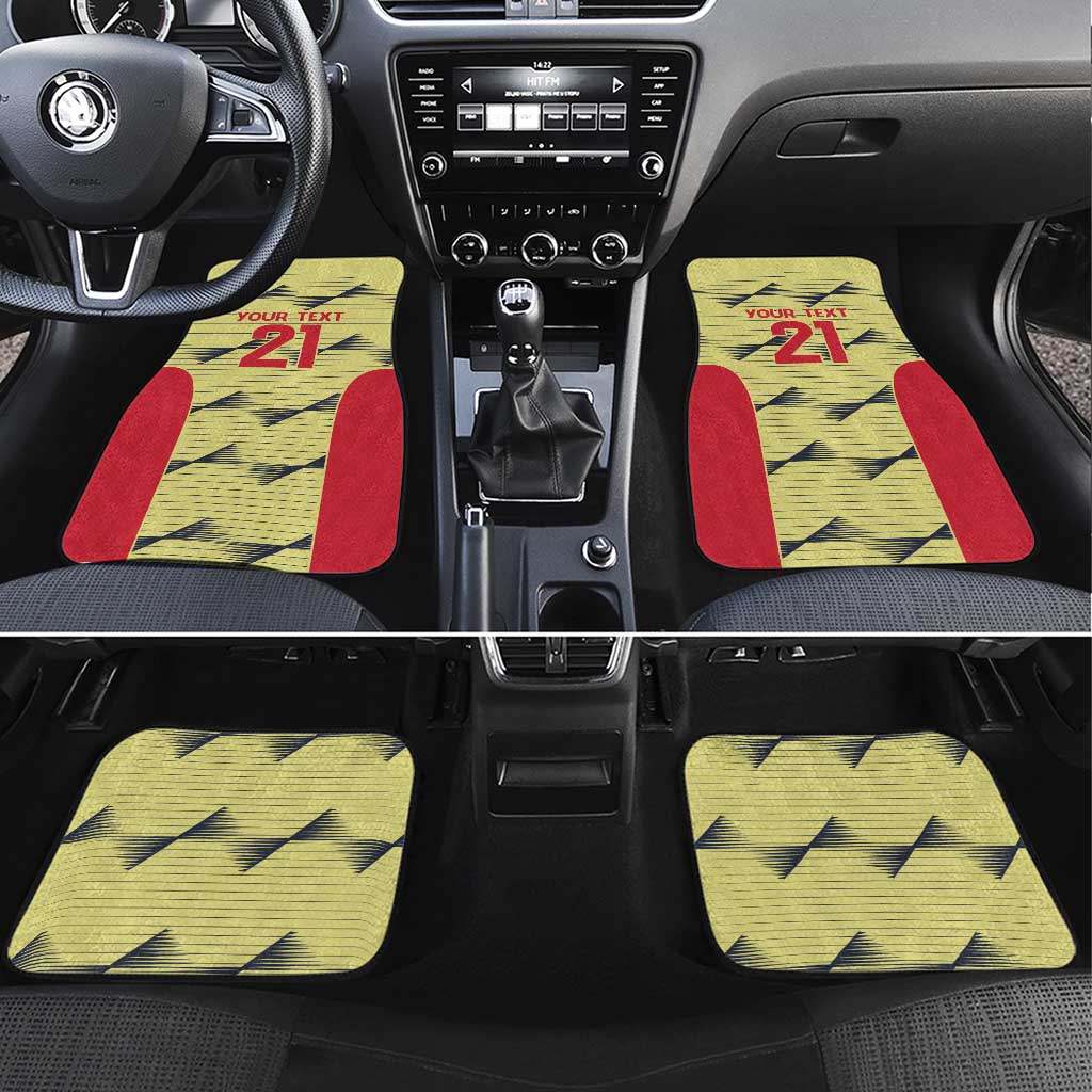 Colombia Football Custom Car Mats Los Cafeteros Andean Condor