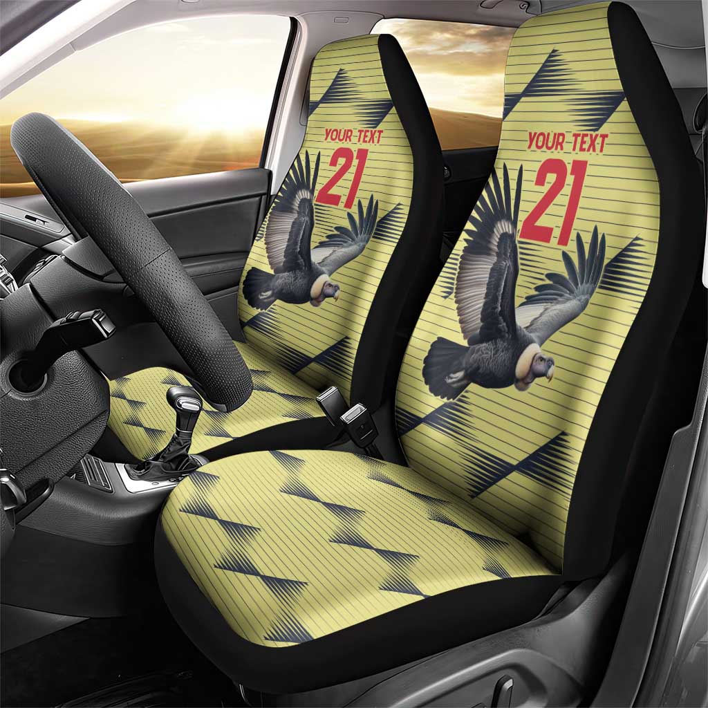 Colombia Football Custom Car Seat Cover Los Cafeteros Andean Condor LT9