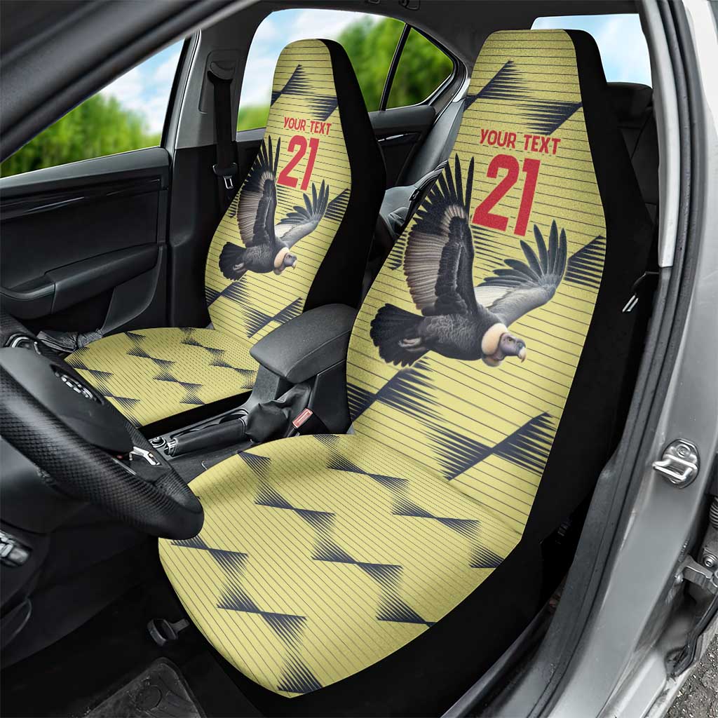 Colombia Football Custom Car Seat Cover Los Cafeteros Andean Condor LT9