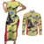 Colombia Football Custom Couples Matching Short Sleeve Bodycon Dress and Long Sleeve Button Shirt Los Cafeteros Andean Condor