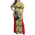 Colombia Football Custom Family Matching Off Shoulder Maxi Dress and Hawaiian Shirt Los Cafeteros Andean Condor