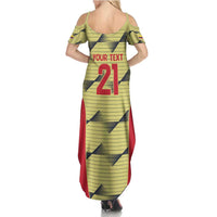 Colombia Football Custom Family Matching Summer Maxi Dress and Hawaiian Shirt Los Cafeteros Andean Condor