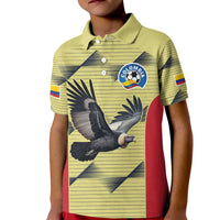 Colombia Football Custom Kid Polo Shirt Los Cafeteros Andean Condor