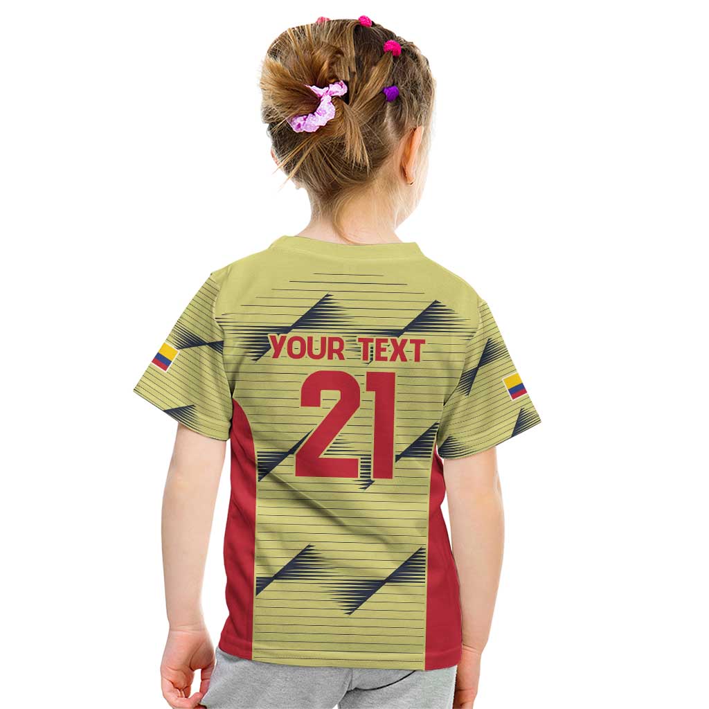 Colombia Football Custom Kid T Shirt Los Cafeteros Andean Condor