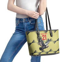 Colombia Football Custom Leather Tote Bag Los Cafeteros Andean Condor LT9