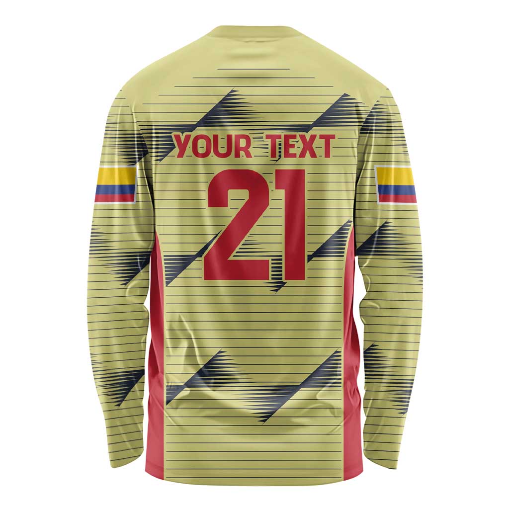 Colombia Football Custom Long Sleeve Shirt Los Cafeteros Andean Condor