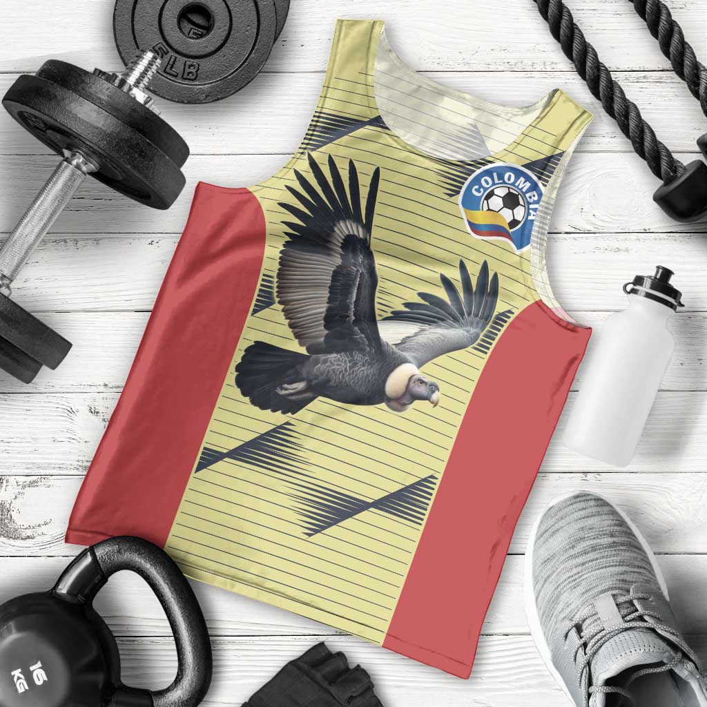 Colombia Football Custom Men Tank Top Los Cafeteros Andean Condor