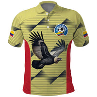Colombia Football Custom Polo Shirt Los Cafeteros Andean Condor