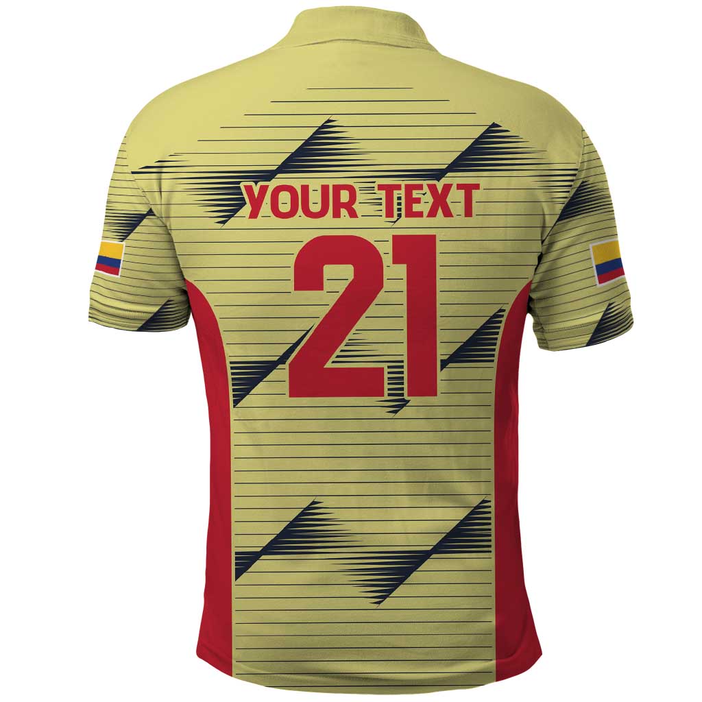 Colombia Football Custom Polo Shirt Los Cafeteros Andean Condor