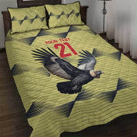 Colombia Football Custom Quilt Bed Set Los Cafeteros Andean Condor
