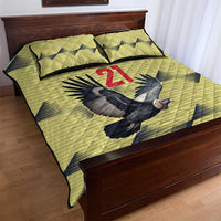 Colombia Football Custom Quilt Bed Set Los Cafeteros Andean Condor LT9