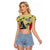 Colombia Football Custom Raglan Cropped T Shirt Los Cafeteros Andean Condor