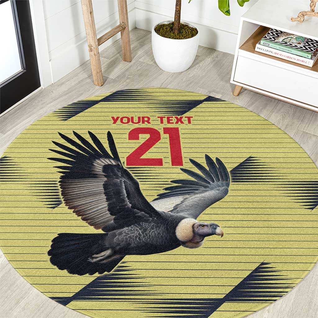 Colombia Football Custom Round Carpet Los Cafeteros Andean Condor