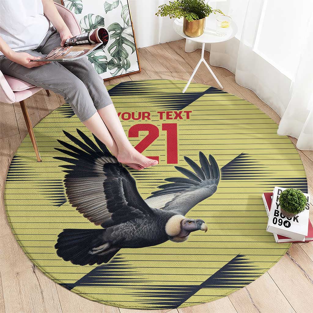 Colombia Football Custom Round Carpet Los Cafeteros Andean Condor