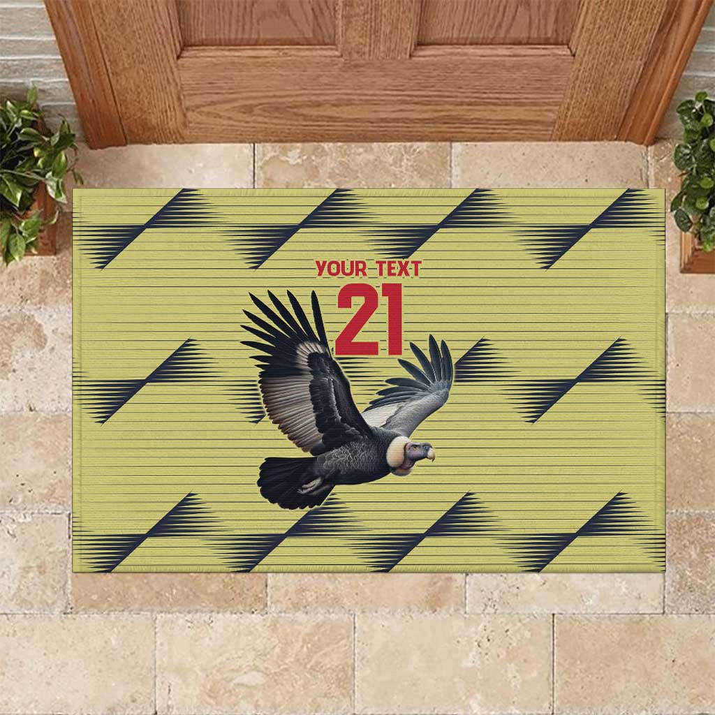 Colombia Football Custom Rubber Doormat Los Cafeteros Andean Condor LT9