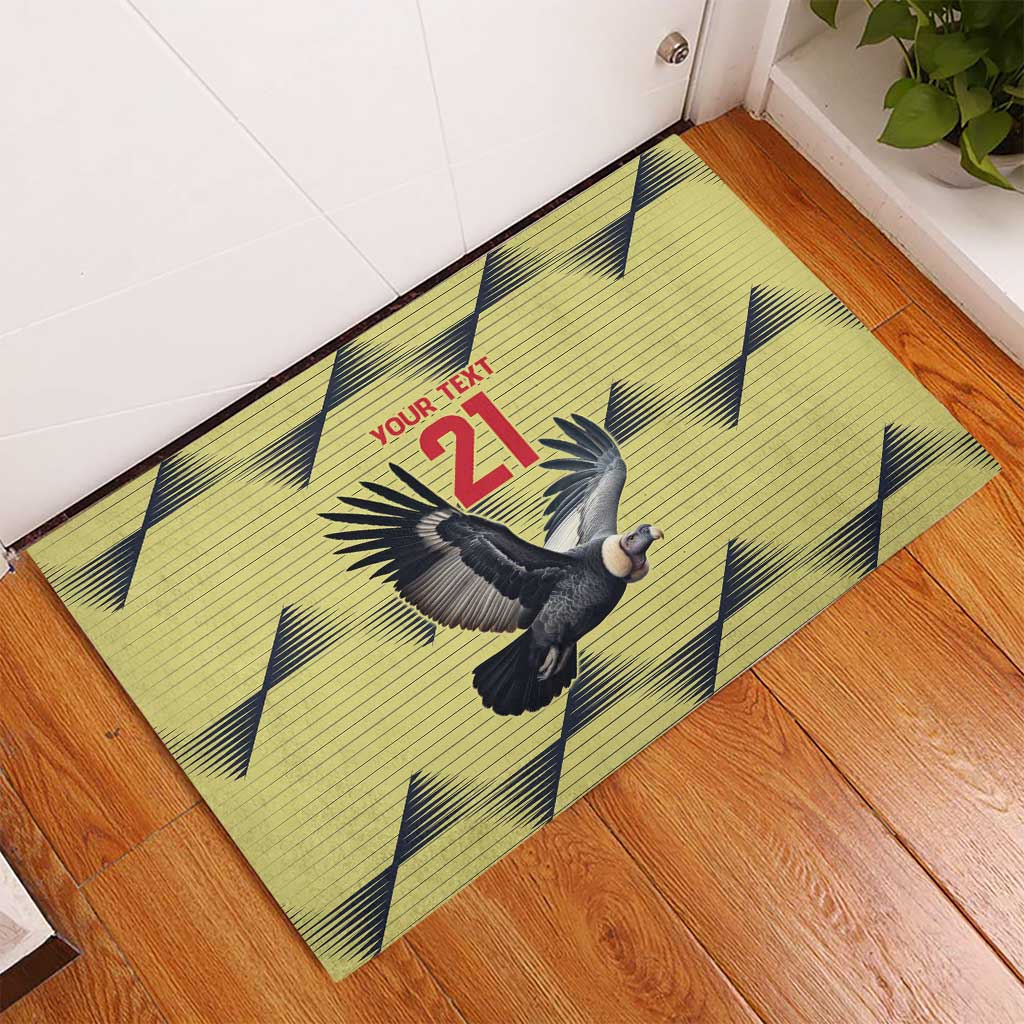 Colombia Football Custom Rubber Doormat Los Cafeteros Andean Condor LT9