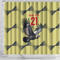 Colombia Football Custom Shower Curtain Los Cafeteros Andean Condor