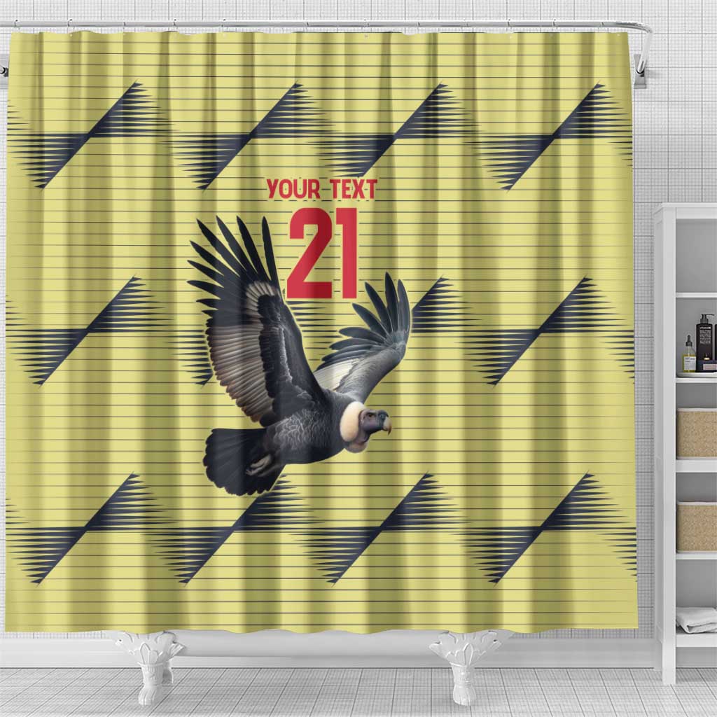 Colombia Football Custom Shower Curtain Los Cafeteros Andean Condor
