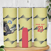 Colombia Football Custom Skinny Tumbler Los Cafeteros Andean Condor