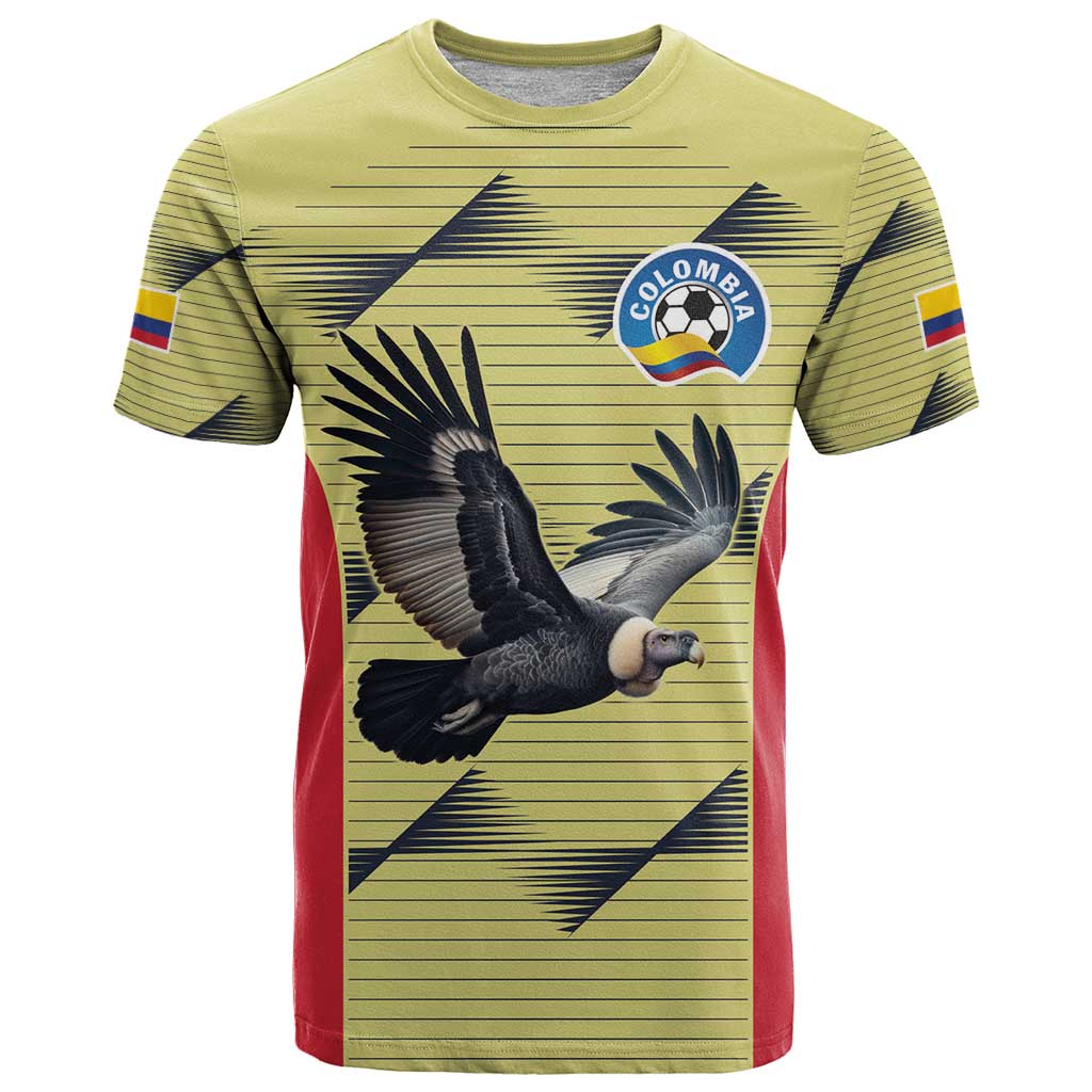 Colombia Football Custom T Shirt Los Cafeteros Andean Condor