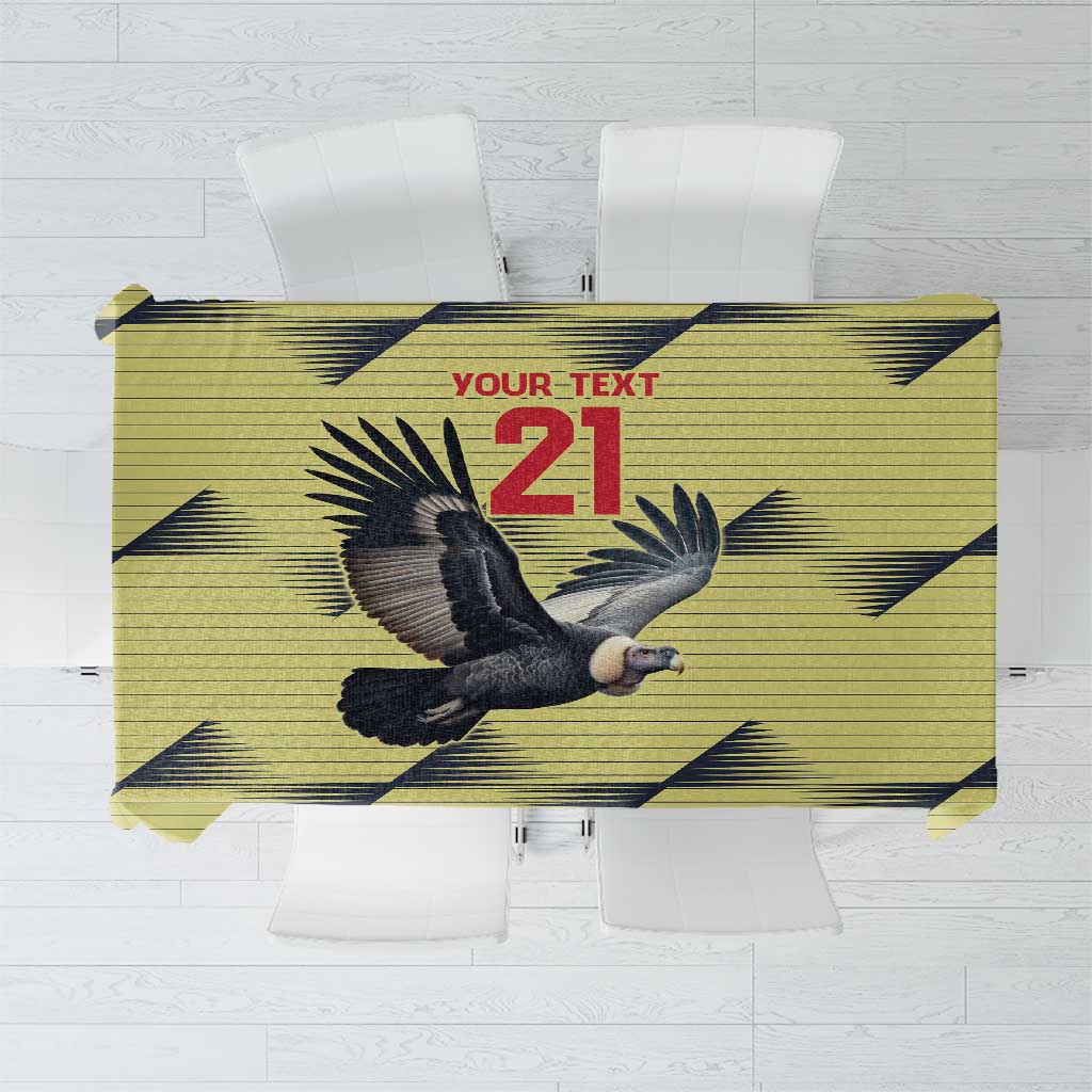 Colombia Football Custom Tablecloth Los Cafeteros Andean Condor