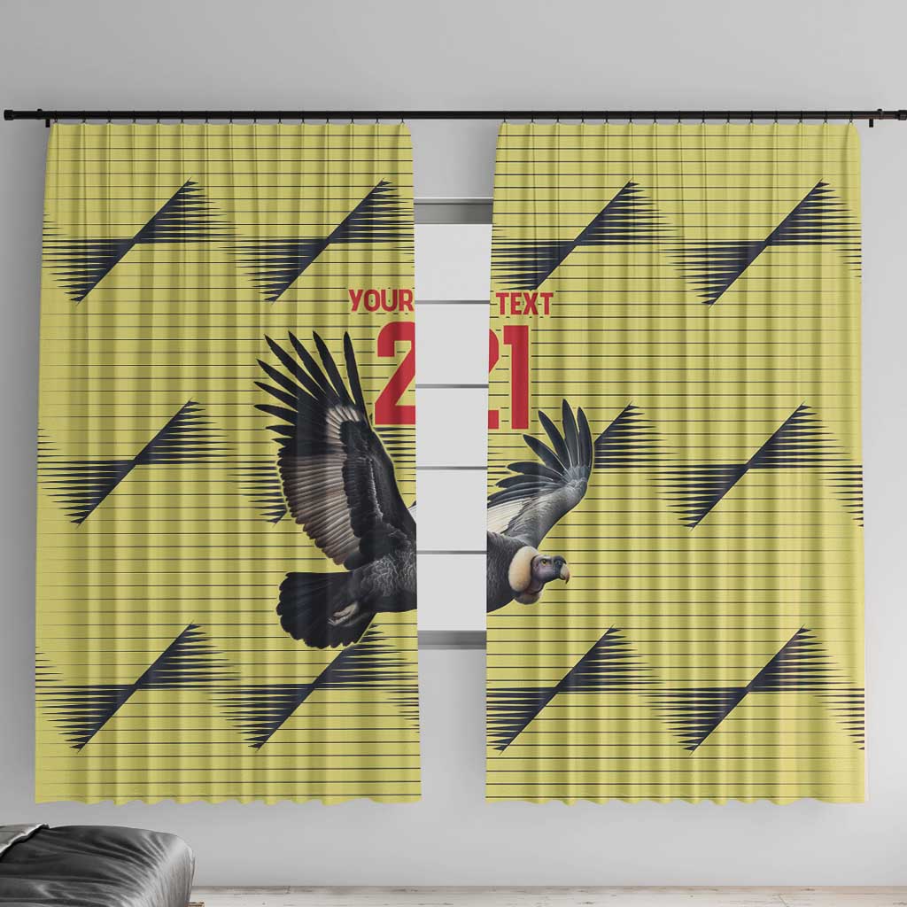 Colombia Football Custom Window Curtain Los Cafeteros Andean Condor