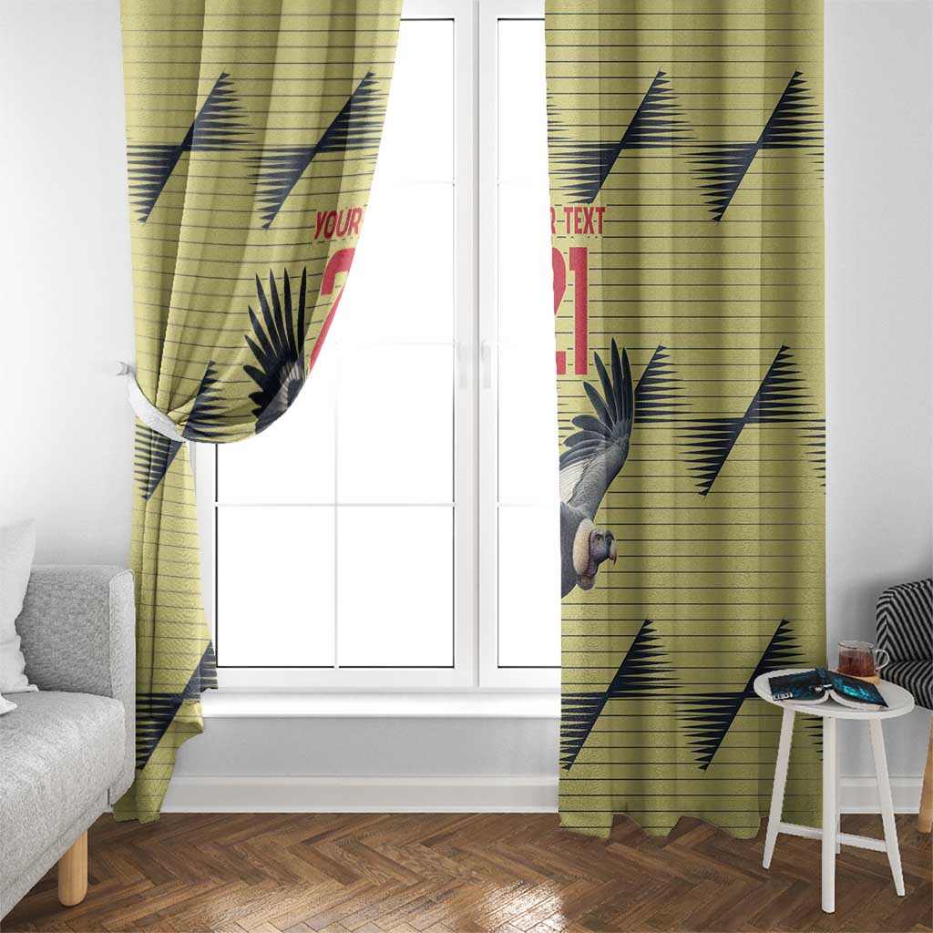 Colombia Football Custom Window Curtain Los Cafeteros Andean Condor