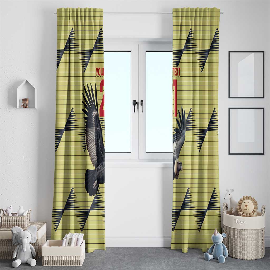 Colombia Football Custom Window Curtain Los Cafeteros Andean Condor LT9