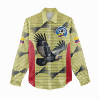 Colombia Football Custom Women Casual Shirt Los Cafeteros Andean Condor