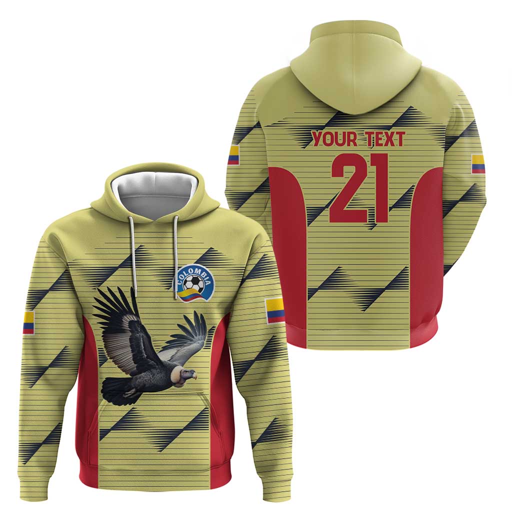Colombia Football Custom Zip Hoodie Los Cafeteros Andean Condor