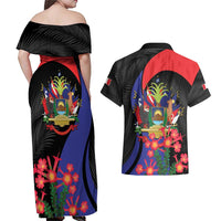 Peru Coat of Arms Couples Matching Off Shoulder Maxi Dress and Hawaiian Shirt First Version 1821 - 1825