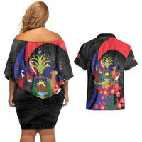 Peru Coat of Arms Couples Matching Off Shoulder Short Dress and Hawaiian Shirt First Version 1821 - 1825