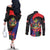 Peru Coat of Arms Couples Matching Off The Shoulder Long Sleeve Dress and Long Sleeve Button Shirt First Version 1821 - 1825