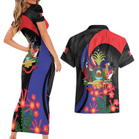 Peru Coat of Arms Couples Matching Short Sleeve Bodycon Dress and Hawaiian Shirt First Version 1821 - 1825