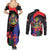 Peru Coat of Arms Couples Matching Summer Maxi Dress and Long Sleeve Button Shirt First Version 1821 - 1825
