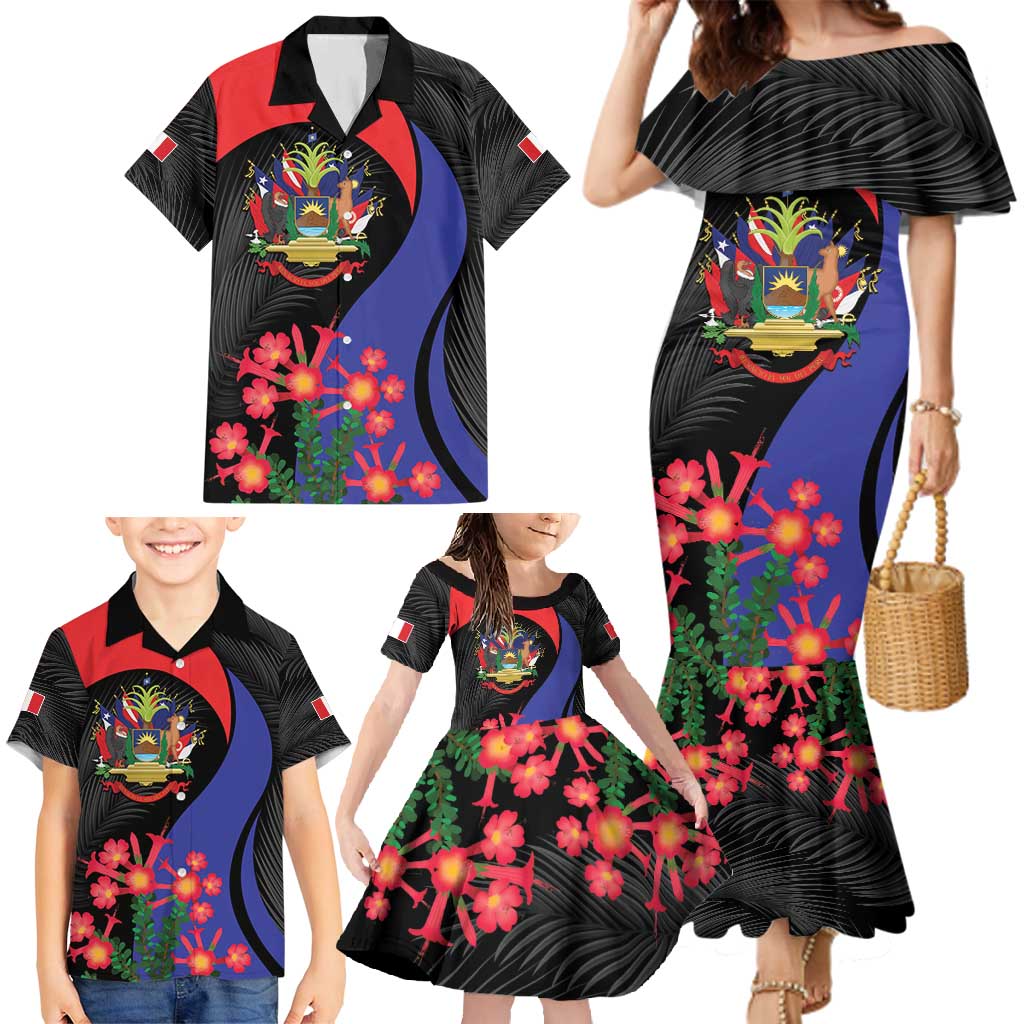 Peru Coat of Arms Family Matching Mermaid Dress and Hawaiian Shirt First Version 1821 - 1825