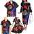 Peru Coat of Arms Family Matching Off The Shoulder Long Sleeve Dress and Hawaiian Shirt First Version 1821 - 1825